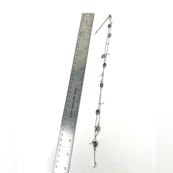 New Free People Shell Hair Clip Braid In Silver Pearl Cowrie Beach Extension - Picture 5 of 5